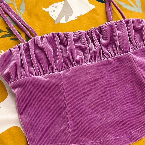 Pink Velvet Bustier Top 🩷💜 - Picture 2 of 4